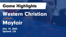 Western Christian  vs Mayfair Game Highlights - Oct. 19, 2023