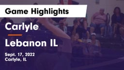 Carlyle  vs Lebanon  IL Game Highlights - Sept. 17, 2022