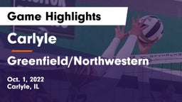 Carlyle  vs Greenfield/Northwestern  Game Highlights - Oct. 1, 2022