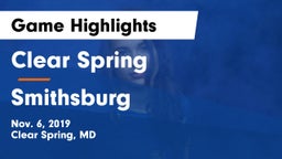 Clear Spring  vs Smithsburg  Game Highlights - Nov. 6, 2019