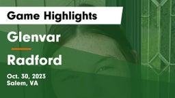 Glenvar  vs Radford  Game Highlights - Oct. 30, 2023