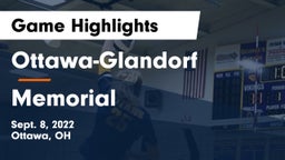 Ottawa-Glandorf  vs Memorial  Game Highlights - Sept. 8, 2022