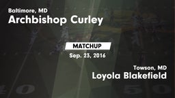 Matchup: Archbishop Curley vs. Loyola Blakefield  2016