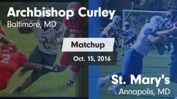 Matchup: Archbishop Curley vs. St. Mary's  2016