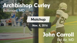 Matchup: Archbishop Curley vs. John Carroll  2016