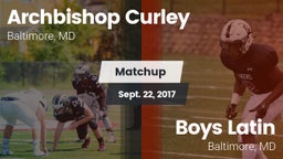 Matchup: Archbishop Curley vs. Boys Latin  2017