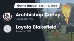 Recap: Archbishop Curley  vs. Loyola Blakefield  2018