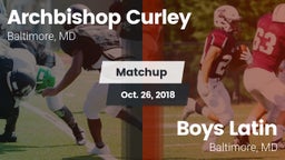 Matchup: Archbishop Curley vs. Boys Latin  2018