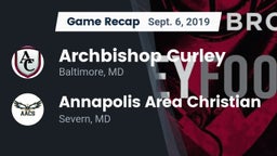 Recap: Archbishop Curley  vs. Annapolis Area Christian  2019