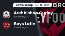 Recap: Archbishop Curley  vs. Boys Latin  2019