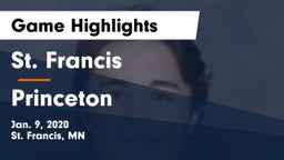 St. Francis  vs Princeton  Game Highlights - Jan. 9, 2020