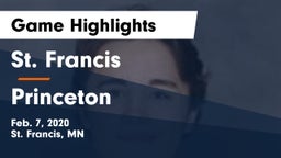 St. Francis  vs Princeton  Game Highlights - Feb. 7, 2020