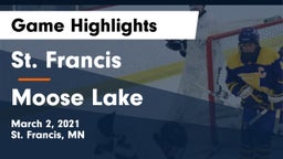 St. Francis  vs Moose Lake Game Highlights - March 2, 2021