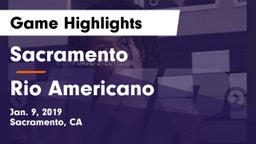Sacramento  vs Rio Americano Game Highlights - Jan. 9, 2019