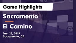Sacramento  vs El Camino  Game Highlights - Jan. 23, 2019