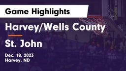 Harvey/Wells County vs St. John  Game Highlights - Dec. 18, 2023