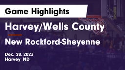 Harvey/Wells County vs New Rockford-Sheyenne  Game Highlights - Dec. 28, 2023