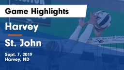 Harvey  vs St. John  Game Highlights - Sept. 7, 2019
