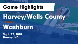 Harvey/Wells County vs Washburn  Game Highlights - Sept. 22, 2020