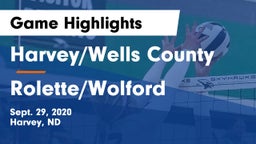 Harvey/Wells County vs Rolette/Wolford Game Highlights - Sept. 29, 2020
