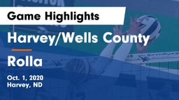 Harvey/Wells County vs Rolla  Game Highlights - Oct. 1, 2020