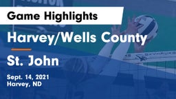 Harvey/Wells County vs St. John   Game Highlights - Sept. 14, 2021