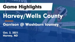 Harvey/Wells County vs Garrison @ Washburn tourney Game Highlights - Oct. 2, 2021