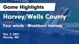 Harvey/Wells County vs Four winds - Washburn tourney  Game Highlights - Oct. 2, 2021