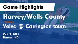 Harvey/Wells County vs Velva @ Carrington tourn Game Highlights - Oct. 9, 2021