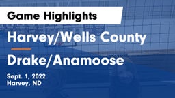 Harvey/Wells County vs Drake/Anamoose  Game Highlights - Sept. 1, 2022