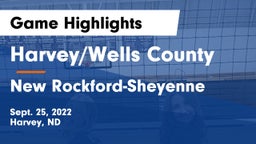 Harvey/Wells County vs New Rockford-Sheyenne  Game Highlights - Sept. 25, 2022