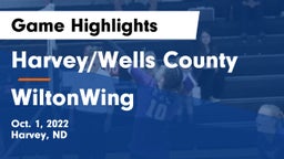Harvey/Wells County vs WiltonWing Game Highlights - Oct. 1, 2022