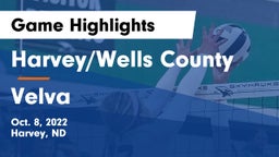 Harvey/Wells County vs Velva  Game Highlights - Oct. 8, 2022