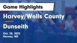 Harvey/Wells County vs Dunseith Game Highlights - Oct. 28, 2022