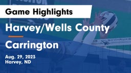 Harvey/Wells County vs Carrington  Game Highlights - Aug. 29, 2023