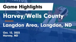 Harvey/Wells County vs Langdon Area, Langdon, ND Game Highlights - Oct. 12, 2023