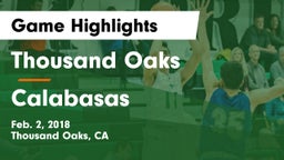 Thousand Oaks  vs Calabasas  Game Highlights - Feb. 2, 2018