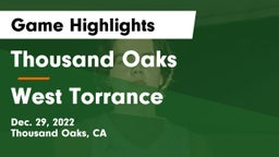 Thousand Oaks  vs West Torrance  Game Highlights - Dec. 29, 2022