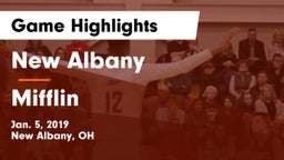 New Albany  vs Mifflin  Game Highlights - Jan. 5, 2019