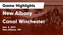 New Albany  vs Canal Winchester  Game Highlights - Feb. 8, 2019