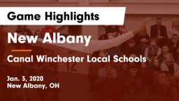 New Albany  vs Canal Winchester Local Schools Game Highlights - Jan. 3, 2020