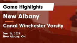 New Albany  vs Canal Winchester Varsity Game Highlights - Jan. 26, 2021