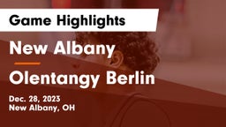 New Albany  vs Olentangy Berlin  Game Highlights - Dec. 28, 2023