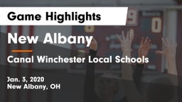 New Albany  vs Canal Winchester Local Schools Game Highlights - Jan. 3, 2020