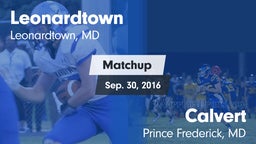 Matchup: Leonardtown High vs. Calvert  2016