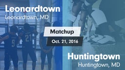 Matchup: Leonardtown High vs. Huntingtown  2016