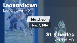 Matchup: Leonardtown High vs. St. Charles  2016