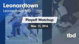 Matchup: Leonardtown High vs. tbd 2016