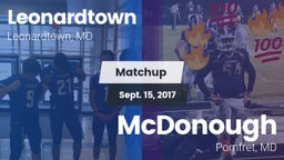 Matchup: Leonardtown High vs. McDonough  2017