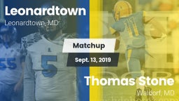 Matchup: Leonardtown High vs. Thomas Stone  2019